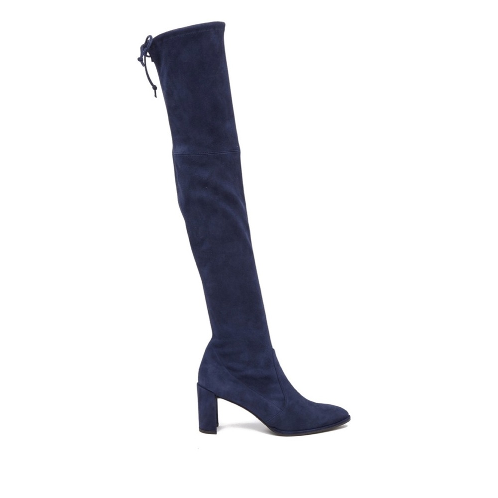 Stuart Weiztman Landmark blue suede boots, 37.5 EUC